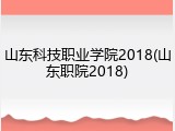山东科技职业学院2018(山东职院2018)