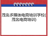 茂名多媒体电商培训学校(茂名电商培训)