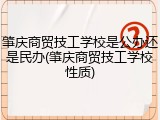 肇庆商贸技工学校是公办还是民办(肇庆商贸技工学校性质)