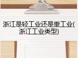 浙江是轻工业还是重工业(浙江工业类型)