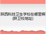 陕西科技卫生学校在哪里啊(陕卫校地址)