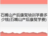 石嘴山产后康复培训学费多少钱(石嘴山产后康复学费)