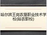 哈尔滨王岗农垦职业技术学校(哈农职校)