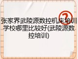 张家界武陵源数控机床培训学校哪里比较好(武陵源数控培训)