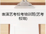 表演艺考校考培训班(艺考校培)