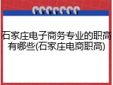 石家庄电子商务专业的职高有哪些(石家庄电商职高)