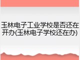 玉林电子工业学校是否还在开办(玉林电子学校还在办)
