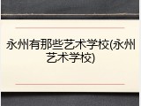 永州有那些艺术学校(永州艺术学校)