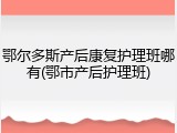 鄂尔多斯产后康复护理班哪有(鄂市产后护理班)