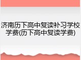 济南历下高中复读补习学校学费(历下高中复读学费)