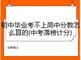 初中毕业考不上高中分数怎么算的(中考落榜计分)