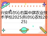 兴安科尔沁右翼中旗农业技术学校2025(科尔沁农校2025)