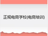 正规电商学校(电商培训)