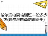 哈尔滨电商培训班一般多少钱(哈尔滨电商培训费用)