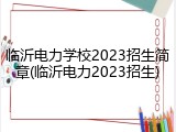 临沂电力学校2023招生简章(临沂电力2023招生)