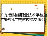 广东省财经职业技术学校航空服务(广东财校航空服务)