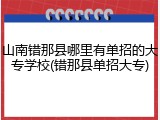 山南错那县哪里有单招的大专学校(错那县单招大专)