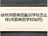 徐州沛县单招集训学校怎么样(沛县单招学校如何)