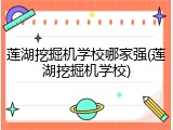 莲湖挖掘机学校哪家强(莲湖挖掘机学校)