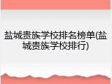 盐城贵族学校排名榜单(盐城贵族学校排行)