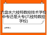 六盘水六枝特数控技术学校中专还是大专(六枝特数控学校)