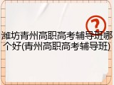 潍坊青州高职高考辅导班哪个好(青州高职高考辅导班)
