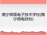 南宁高级电子技术学校(南宁高电技校)