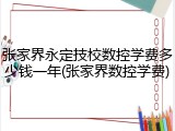 张家界永定技校数控学费多少钱一年(张家界数控学费)