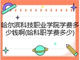 哈尔滨科技职业学院学费多少钱啊(哈科职学费多少)