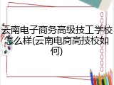 云南电子商务高级技工学校怎么样(云南电商高技校如何)