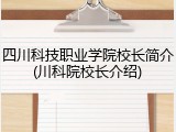 四川科技职业学院校长简介(川科院校长介绍)