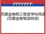 无锡金榜高三复读学校师资(无锡金榜复读师资)