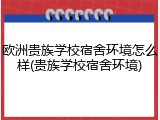 欧洲贵族学校宿舍环境怎么样(贵族学校宿舍环境)