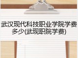 武汉现代科技职业学院学费多少(武现职院学费)
