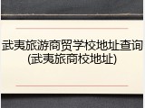 武夷旅游商贸学校地址查询(武夷旅商校地址)