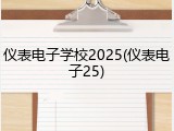 仪表电子学校2025(仪表电子25)