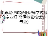伊春乌伊岭农业职高学校哪个专业好(乌伊岭农校优势专业)
