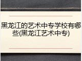 黑龙江的艺术中专学校有哪些(黑龙江艺术中专)