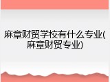 麻章财贸学校有什么专业(麻章财贸专业)