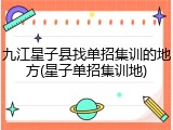 九江星子县找单招集训的地方(星子单招集训地)