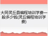 大同灵丘县编程培训学费一般多少钱(灵丘编程培训学费)