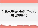 东莞电子商务培训学校(东莞电商培训)