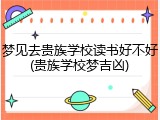 梦见去贵族学校读书好不好(贵族学校梦吉凶)