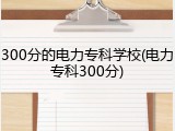 300分的电力专科学校(电力专科300分)