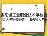 贵阳轻工业职业技术学校官网大专(贵阳轻工职院大专)