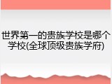 世界第一的贵族学校是哪个学校(全球顶级贵族学府)