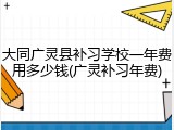 大同广灵县补习学校一年费用多少钱(广灵补习年费)