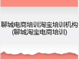 聊城电商培训淘宝培训机构(聊城淘宝电商培训)