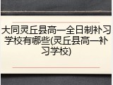 大同灵丘县高一全日制补习学校有哪些(灵丘县高一补习学校)