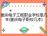 重庆电子工程职业学校是几本(重庆电子职校几本)